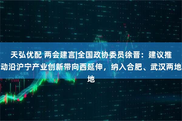 天弘优配 两会建言|全国政协委员徐晋：建议推动沿沪宁产业创新带向西延伸，纳入合肥、武汉两地